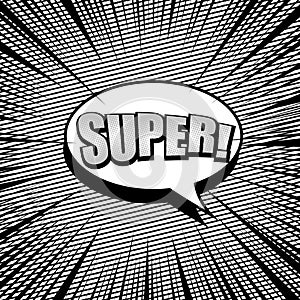 Comic monochrome bursting concept