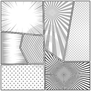 Comic monochrome design elegant composition