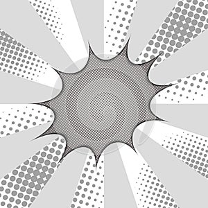 Comic monochrome explosive concept