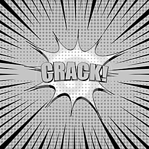 Comic monochrome explosive concept