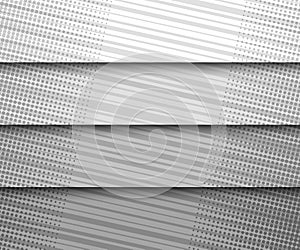 Comic monochrome horizontal banners
