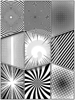 Comic monochrome vertical concept