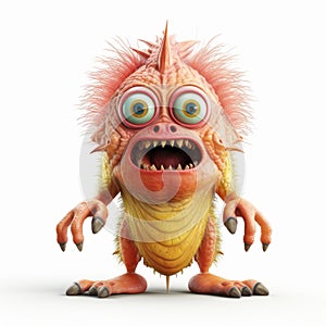 Cute 3d Monster Creature With Expressive Facial Animation photo