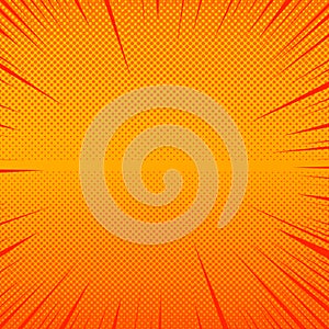 Comic orange explosive background
