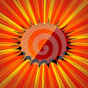 Comic orange explosive template