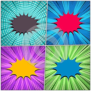 Comic page bright backgrounds