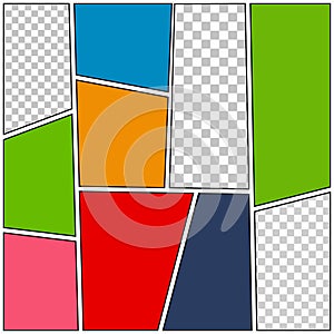 Comic page bright composition