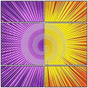 Comic page bright composition