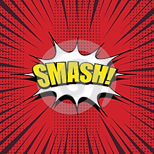 Comic page bright explosive red concept