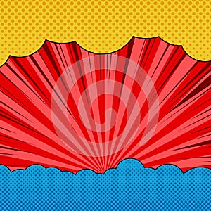 Comic page bright explosive template