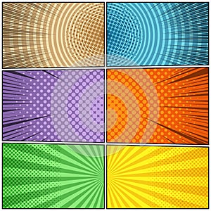 Comic page colorful template