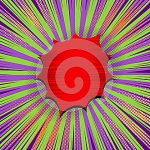 Comic page explosive concept