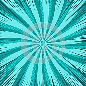 Comic page turquoise bright concept