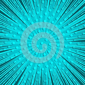 Comic page turquoise explosive background