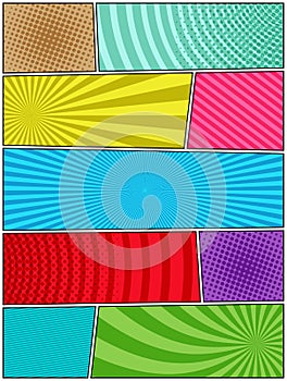 Comic page vertical background