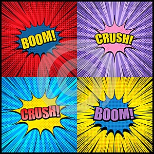 Comic pages explosive and burst collection