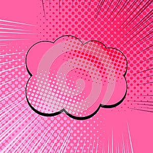 Comic pink explosive concept