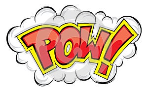 Comic pow vintage style