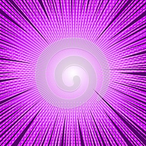 Comic purple light blank background