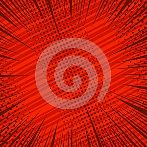 Comic red bright template