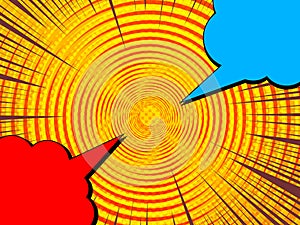 Comic rivalry colorful concept