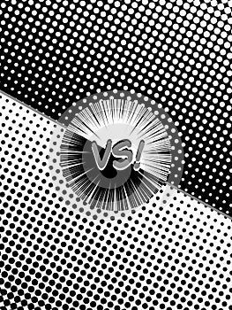 Comic rivalry vertical concept