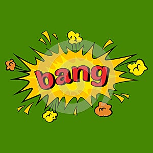 Comic sound effects in pop art vector style. Sound bubble speech with word and comic cartoon expression sounds