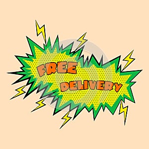 Comic sound effects in pop art vector style. Sound bubble speech with word and comic cartoon expression sounds
