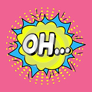 Comic Speach Bubble Effect Oh. Vector