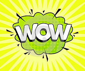 Comic Speach Bubble Effect Wow. Vector