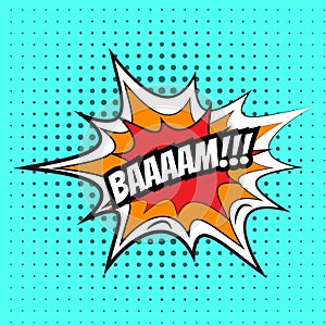 Comic speech bubble, Bam