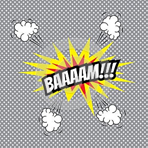 Comic speech bubble, Bam