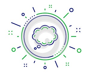 Comic Speech bubble line icon. Chat sign. Vector