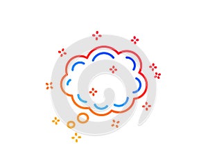 Comic Speech bubble line icon. Chat sign. Vector