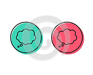 Comic Speech bubble line icon. Chat sign. Vector