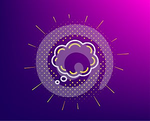 Comic Speech bubble line icon. Chat sign. Vector