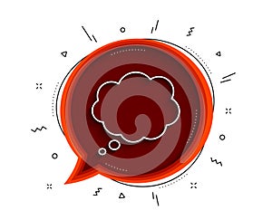 Comic Speech bubble line icon. Chat sign. Vector