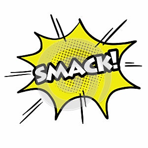 Comic Speech Bubble Pop Art Hand Drawn Smack Emotion Vector