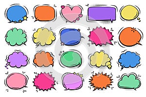 Comic Speech Bubble set color style
