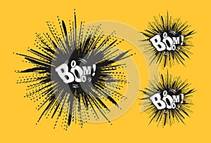 Comic speech bubble stars. Explosion vector