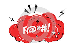 Comic speech bubble with swear words symbols