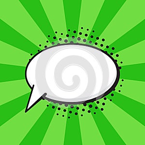 Comic speech bubble of talk oval shape