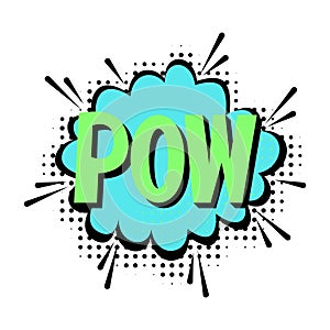 Comic speech bubble with text POW.