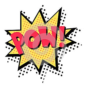 Comic speech bubble with text POW.