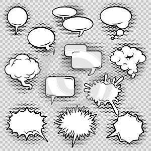 Comic speech bubbles