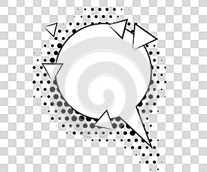 Comic speech bubbles with halftone shadows. Vector illustration eps 10 isolated