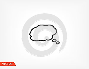 comic speech bubbles icon. communication. thoughts in the form of a bubble. cloud thinking. vector graphics of thoughts. 10 eps