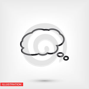 comic speech bubbles icon. communication. thoughts in the form of a bubble. cloud thinking. vector graphics of thoughts. 10 eps