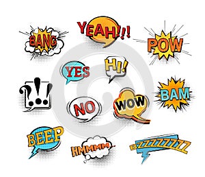 Comic speech bubbles