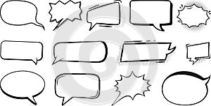 Comic speech bubbles set collection,speech, comic, cartoon, talk.